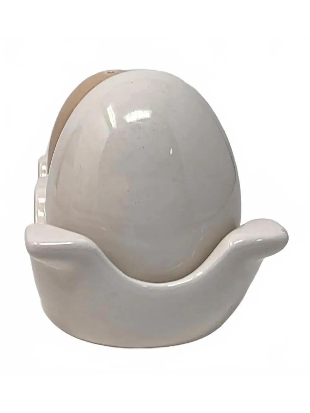 Cracker Barrel Ceramic Egg Salt Pepper Shakers With Holder Box